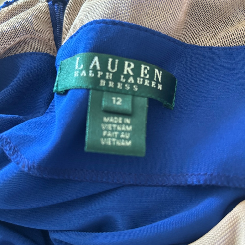 Royal Blue Ralph Lauren dress in size 12 - Picture 3 of 4